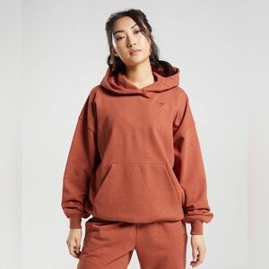 Gymshark Rest Day Sweats Hoodie - Cinnamon Brown Marl